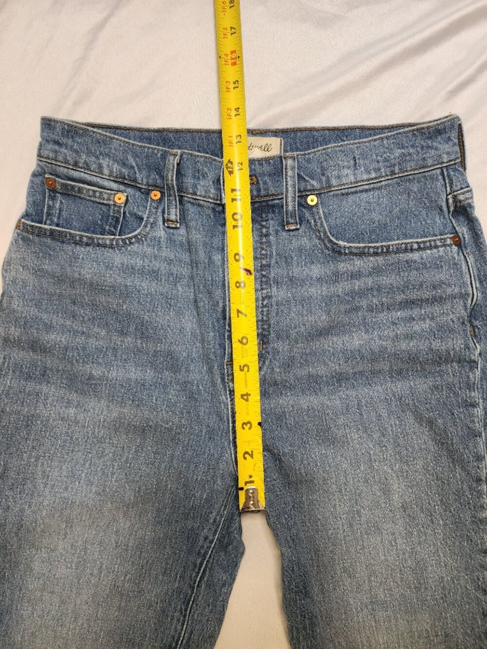 Madewell The Perfect Vintage Jean 29 High Rise Raw Hem Light Wash Straight - Picture 6 of 13